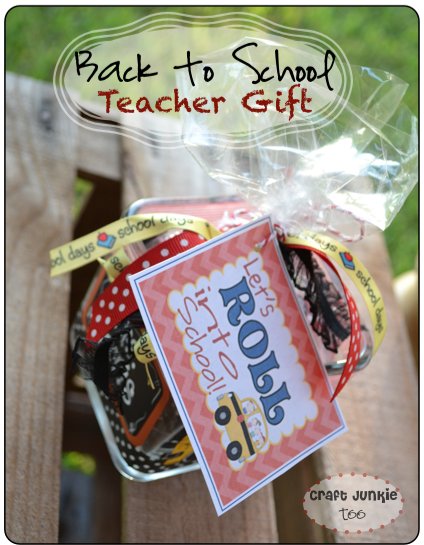 {Back to School} Let’s Roll into School Teacher Gift with Tag Printable