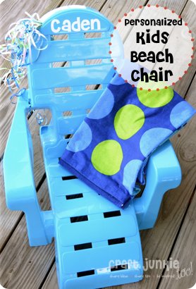 {Personalized} Kids Beach Chair using Vinyl