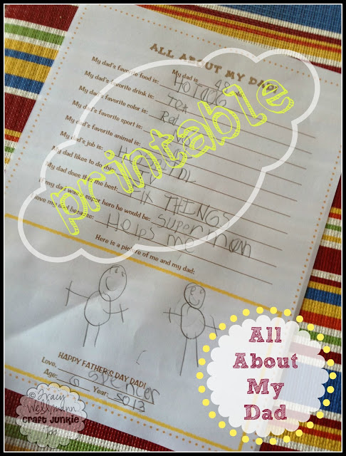 {All About My Dad} Father’s Day + Printable