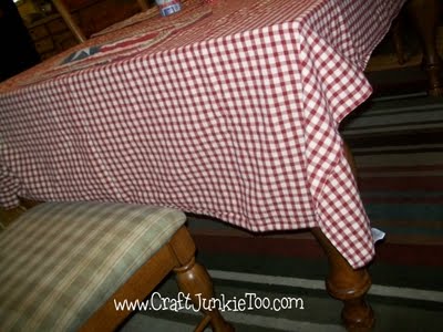 Easy Fix for a Table Cloth that is too long!