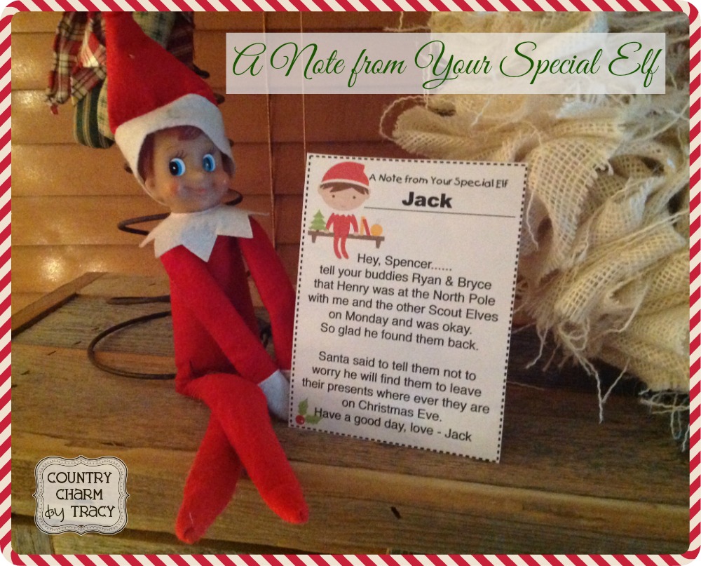 Elf on the Shelf Notecards {from your special elf} ~ {Country Charm} by ...