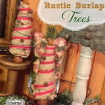 {Mini Rustic Burlap Trees}
