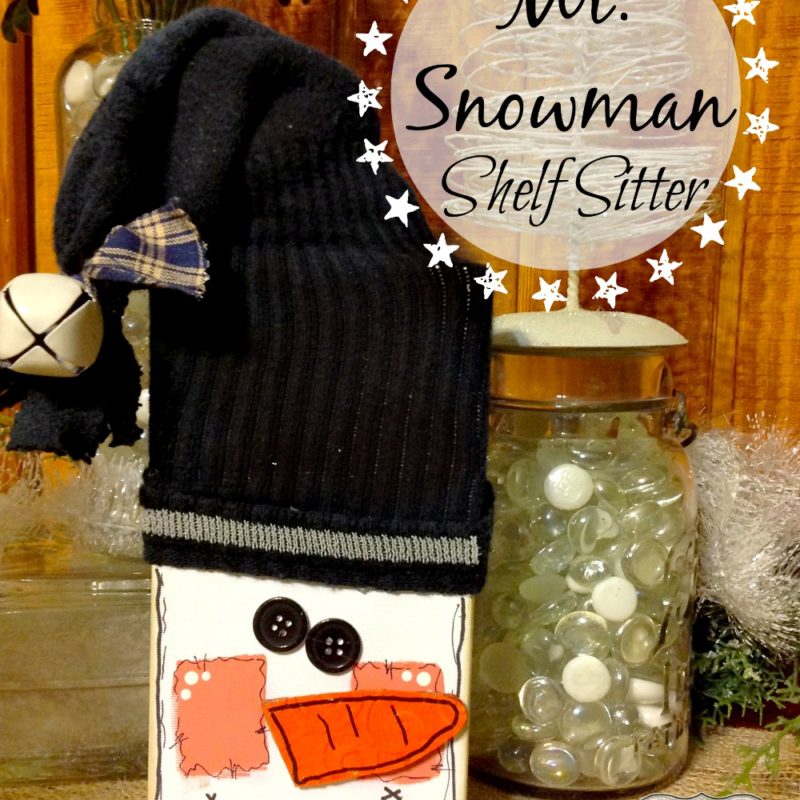 {Mr. Snowman} Shelf Sitter (Recycled Cricut Box Project)