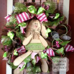 {Wooden Bunny Chocolate Spring Wreath}