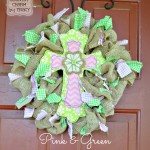 ♥ Pink & Green Cross Spring Wreath – 2 Different Ways!