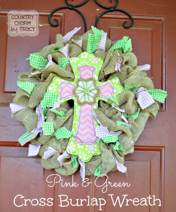 ♥ Pink & Green Cross Spring Wreath – 2 Different Ways!