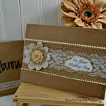 ♥ Burlap and Lace Wedding Card