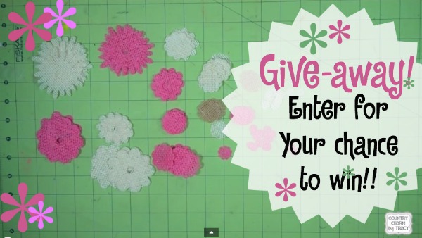♥ {Give-away} Enter to Win some Handmade Burlap Flowers!