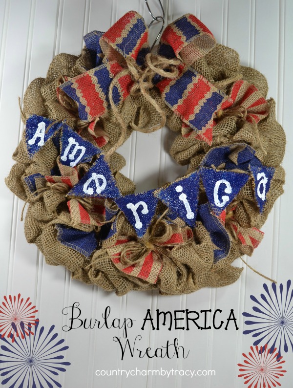 ♥ Burlap {America} Wreath