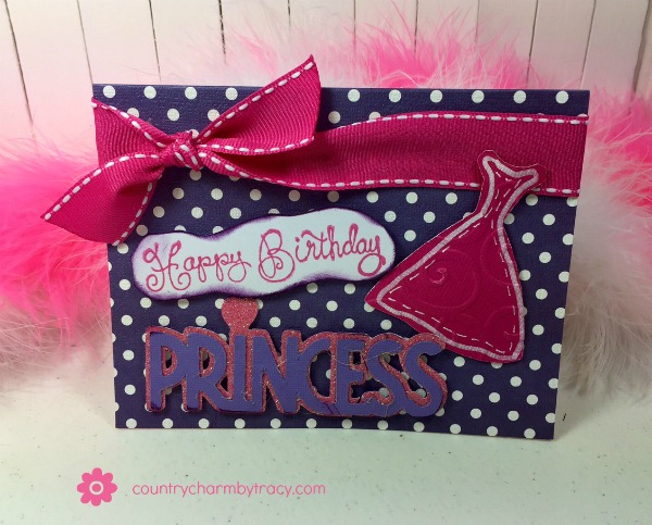 ♥ Happy Birthday Princess Card | Using Extra Cricut Cuts ♥