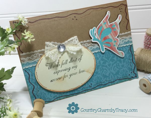 {Butterfly Sympathy Card} using Cricut Explore