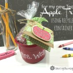 {for my new Teacher} Apple Treat using a Recycled Container