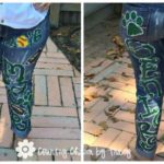 Handpainted School Spirit Jeans