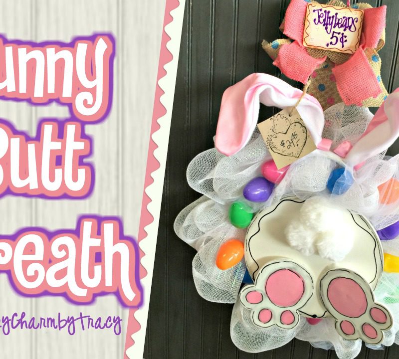 {Bunny Butt Wreath} ~ Someone Fell into the Jelly Beans Pot!