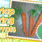Burlap Spring Carrots Using Tissue Paper