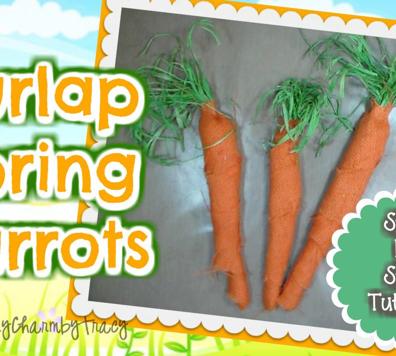 Burlap Spring Carrots Using Tissue Paper