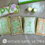 Happy Spring Wood Blocks