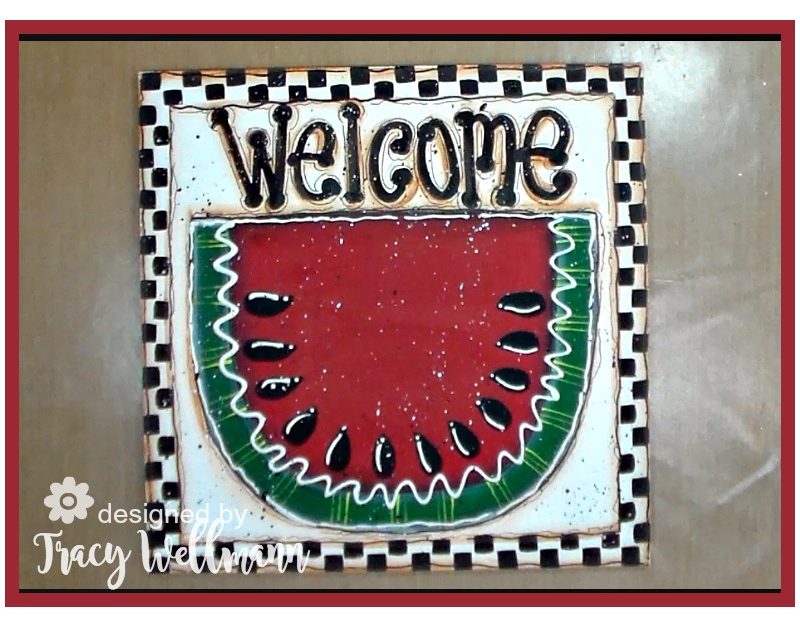 Watermelon Welcome Board ~ Paint with Me Step by Step Video!