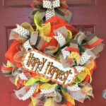 How to Make a Happy Harvest Deco Mesh Wreath with Hand Painted Sign || Step by Step Video Tutorial