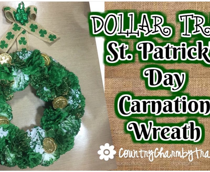 Dollar Tree St. Patrick’s Day Carnation Wreath