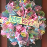 Happy Easter Wreath with a Whole Lotta Ribbon