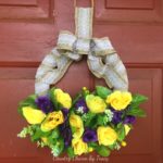 Spring Roses Burlap Wreath