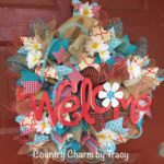 Welcome Daisy Burlap Wreath