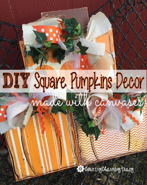 DIY Square Pumpkins Home Decor || Made with Canvases