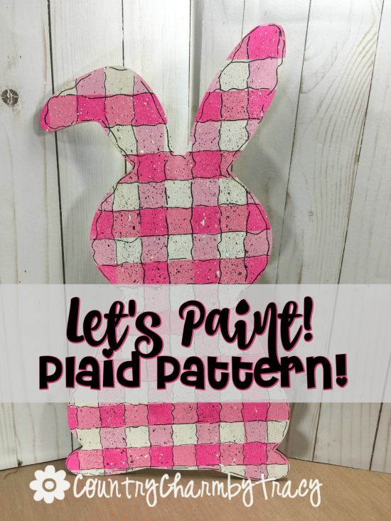 Paint with Me! Gingham or Plaid Bunny!  Tips for Fixing Painting Boo-Boos!