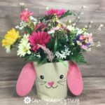 DOLLAR TREE Burlap Bunny Bucket