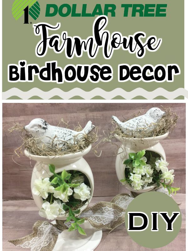DOLLAR TREE Farmhouse Birdhouse Decor // New Glue Product