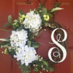 Grapevine Wreath with Hydrangea Flowers