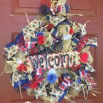 Americana Rustic Burlap Wreath