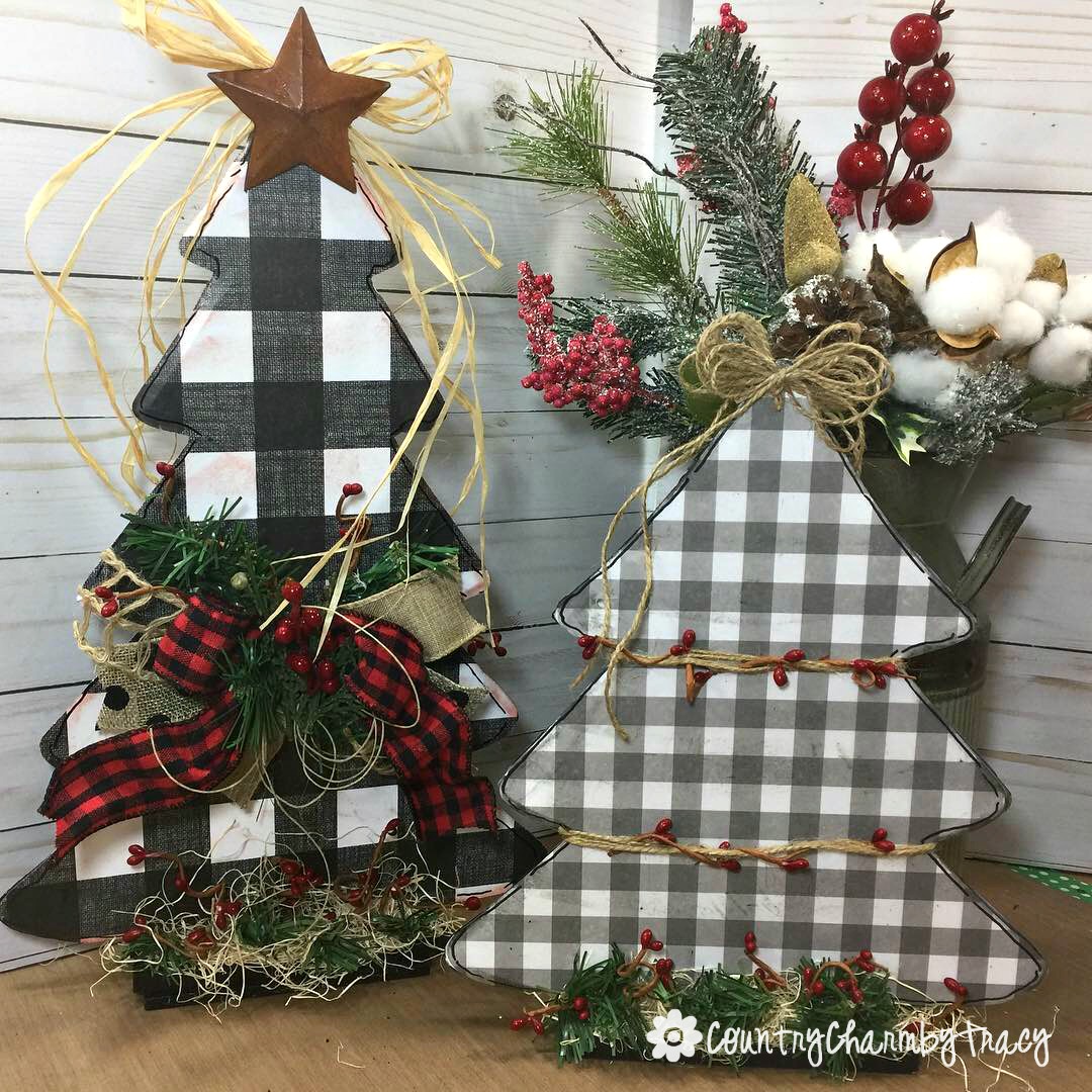 DIY Dollar Store Christmas Trees ~ Country Charm by Tracy