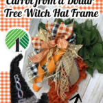 Spring Carrot using Witch Hat frame from Dollar Tree