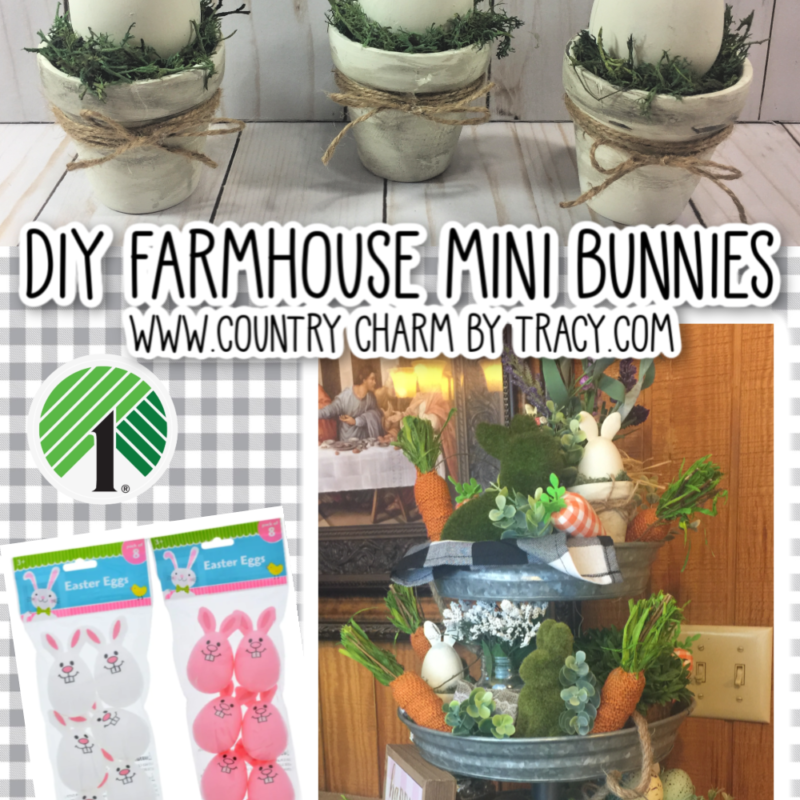 Dollar Tree DIY Farmhouse Mini Bunnies
