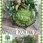 🌳🌿Dollar Tree Farmhouse Pizza Pan Craft