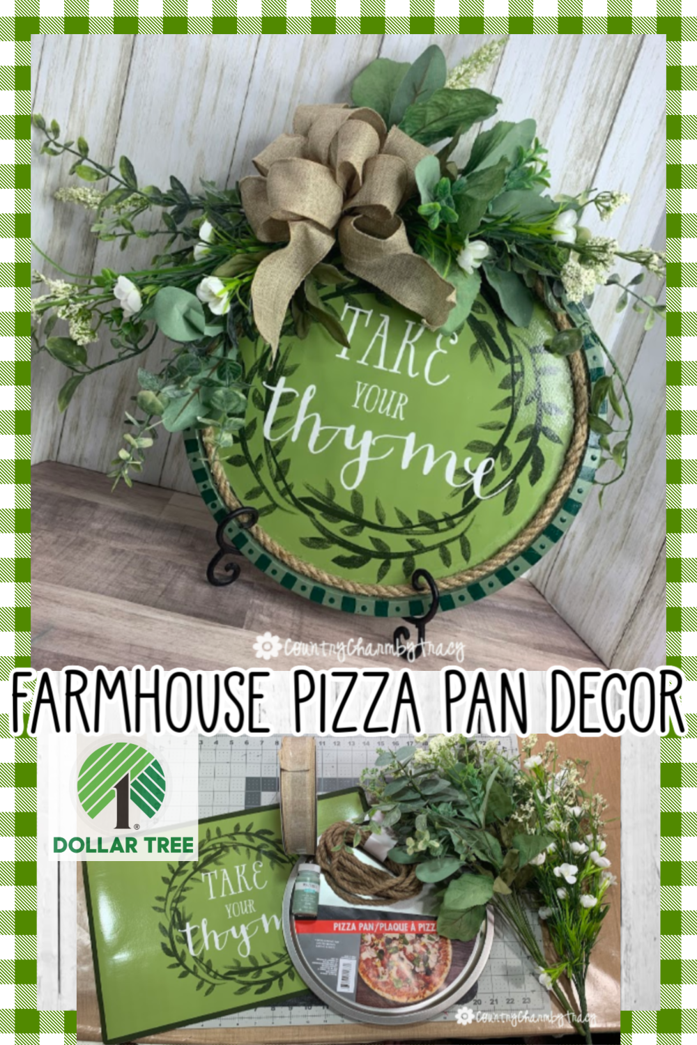 Dollar Tree Fall Pizza Pan Wreath and Sign Tutorial - Life as a