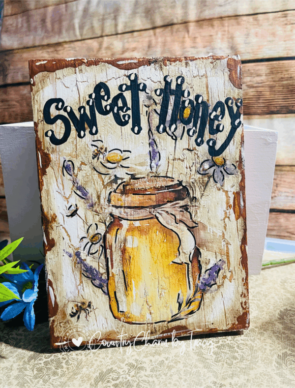 Sweet Honey Jar Shelf Sitter